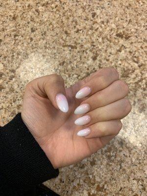 Ombré pink and white