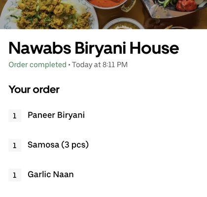 This was our order.