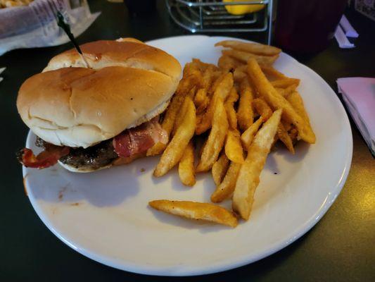 Burger and fries