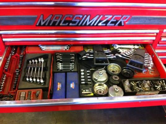 We have the right tools for any job and pride ourselves on having a very organized repair shop