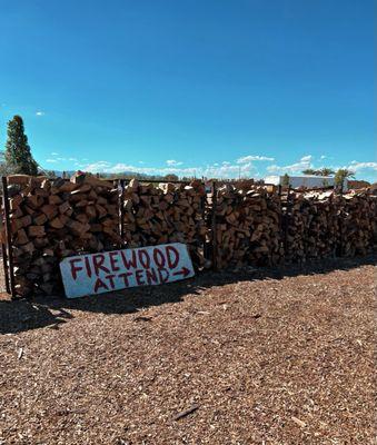 One of our firewood attend will gladly take care of you.