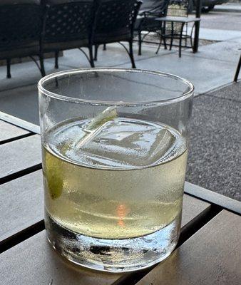 Enjoying the quiet before the snowbirds return. Always our favorite place. (Pineapple infused old fashioned on the special menu!)