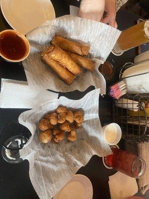 Fried Breaded Mushrooms pork eggrolls