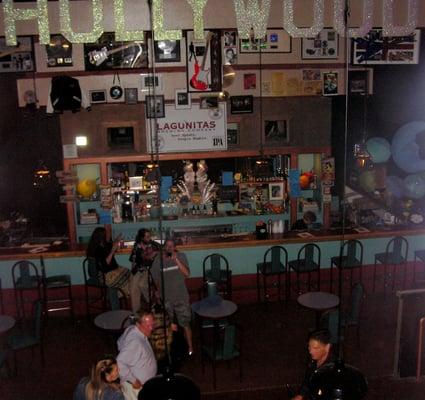 The main bar. Check out some of the movie & music memorabilia.