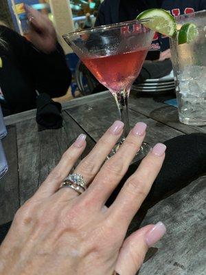 Celebrating my beautiful nails at Cobalt on the water.