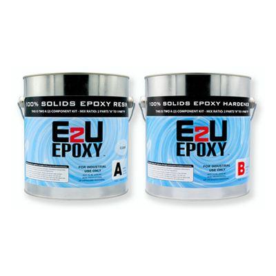 We are THE Certified Distributor of E2U Epoxy Products.  Shown is 100% Solids Epoxy.  Available in 1.5, 3, and 15 gallon kits.