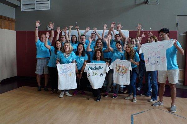 Making t-shirts with the kids at Franciscan Children's for WW's Annual Community Development Day 2016