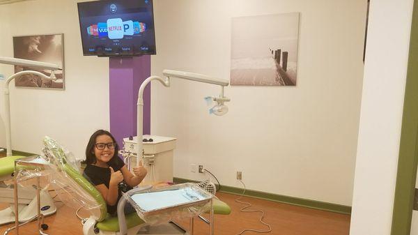 My daughter about to start her braces put on.