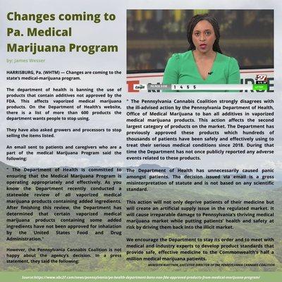 Changes coming to Pa. Medical Marijuana Program