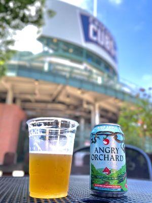 Beautiful day with stadium backdrop