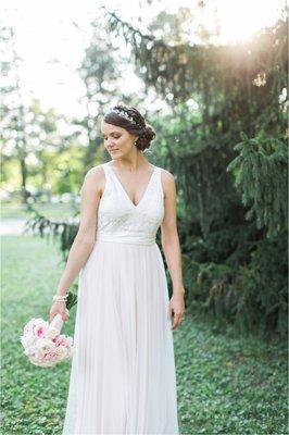 Bridal Hair: Rachel Brooker Bridal Makeup: Gina Sowa Photography: http://jennamariephotography.co/catie-eric-meson-sabika-wedding/