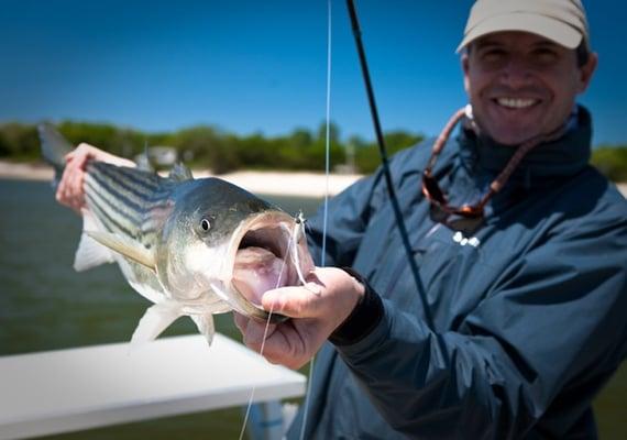 Sight-fishing from flats boat