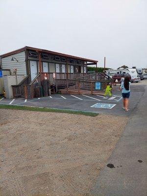 Restrooms and laundry room