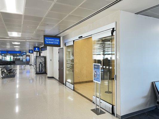 Lower entrance to the Centurion lounge