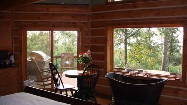 inside the luxury log cabin