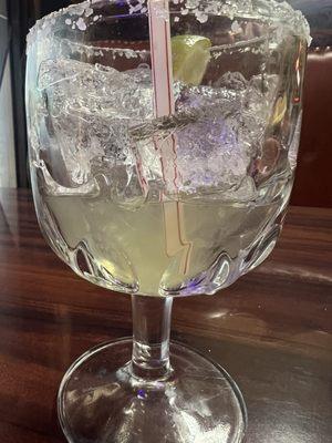 More than half gone Margarita on the rocks!