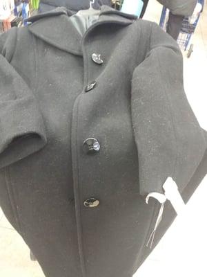 Looking for a long black wool coat and this is the best I found !