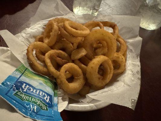 Miners Tin full Of Onion Rings With Ranch