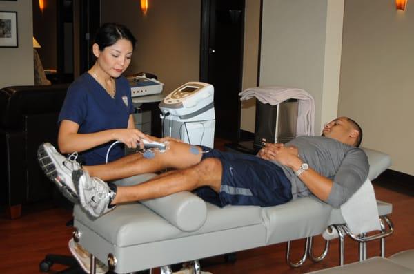 We use various physiotherapy modalities to get patients better faster.