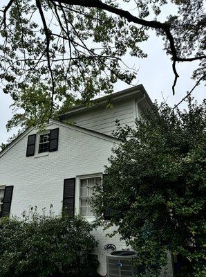 Window unit AC removed and siding replaced.