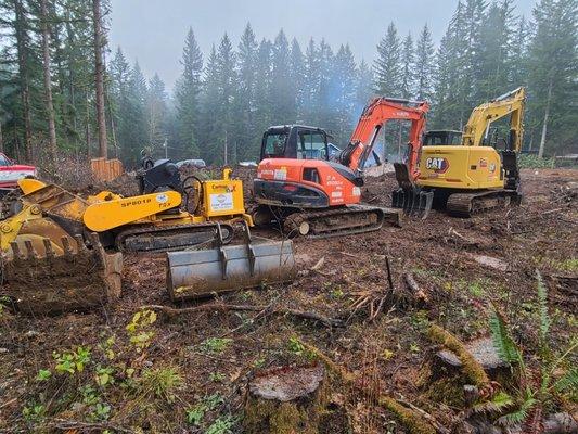 Land clearing in Hockinson Washington.