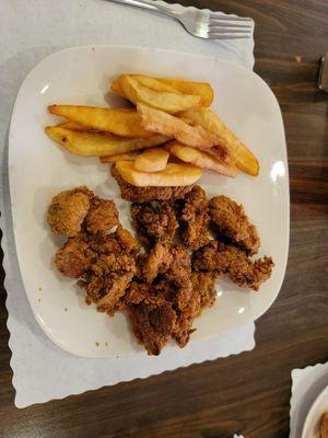 Chicken livers and gizzard, so good.