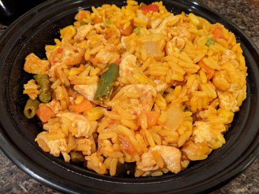 Arroz con Pollo, one complete meal.