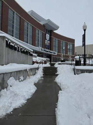 Snowy but cleared pathway