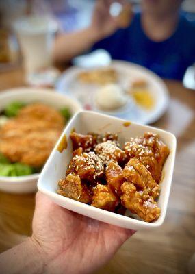 Trying out their Spicy Teriyaki Fried Chicken