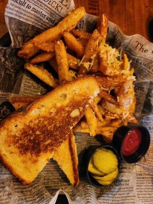 Grilled cheese and truffle fries