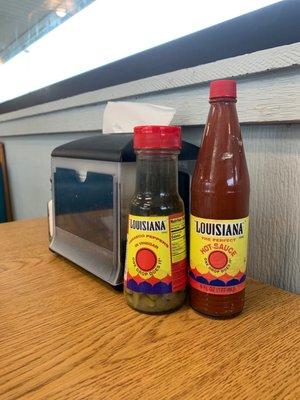 Condiments on the table