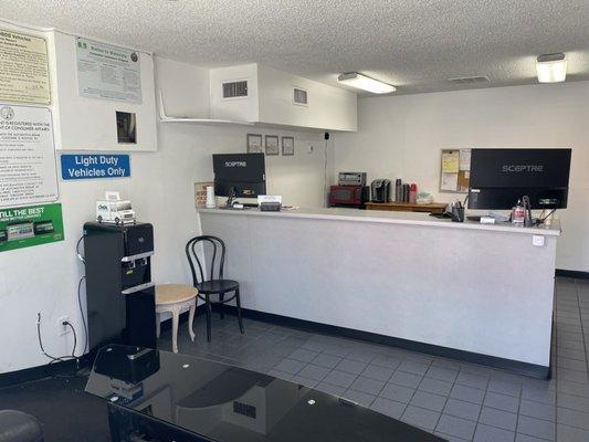 Air conditioned customer waiting area with free WiFi