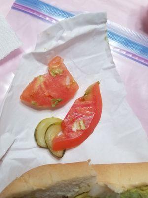 Tomatoes and pickle