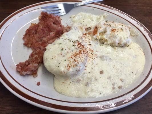 Helpful hint: when serving southern biscuits and gravy, don't include what appear to be whomp biscuits  (Google it) - your friend, The Dude