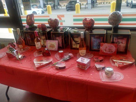 I don't shop for Valentine's Day at a gas station, but this is a cute setup.