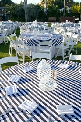 Spring and summertime are perfect for the outdoor event. We can create any theme you desire.