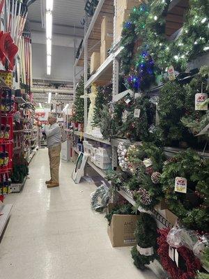 Christmas trees and wreaths isle