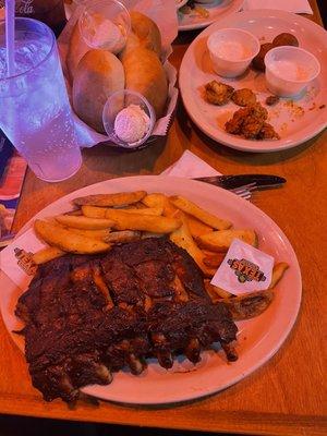 Full Slab Ribs with Steak Fries