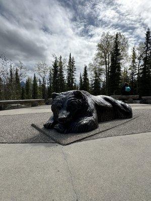 Lovely bear statue in front of the Visitor's Center