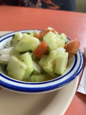 Cucumber salad.