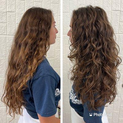 Before and After Curly Cut