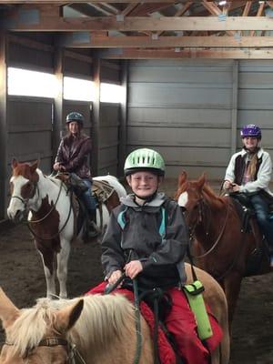 My cusions and i on our horses