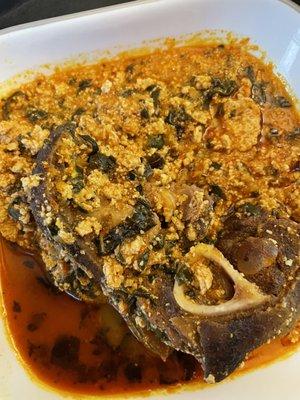 Egusi with goat meat