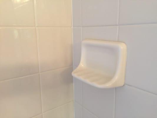 Shower after clean, regrout, seal