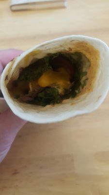 Angus steak wrap.