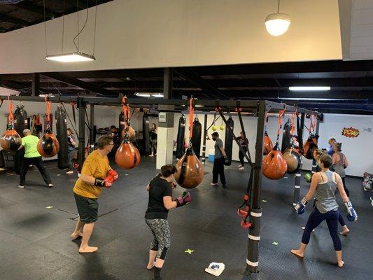 Heavy Bag fitness class is our most popular option!