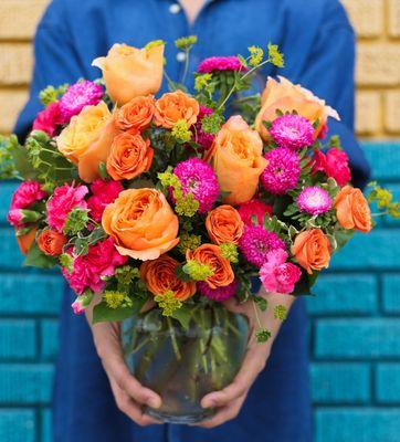 Beautiful, Bright fall flowers will brighten anyone's day.