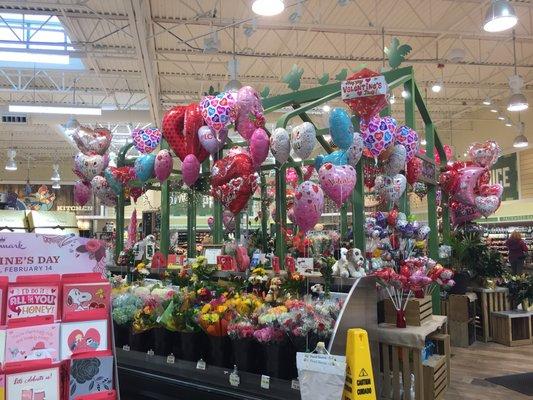 Flowers and balloons