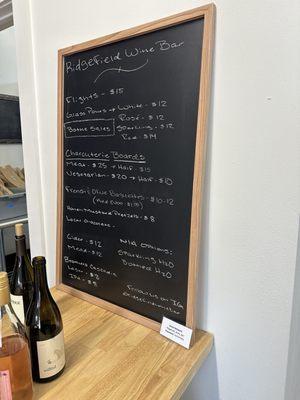 Menu board