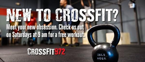 New to crossfit? Join us for a free lass on Wednesdays at 6:30 and Saturdays at 9.